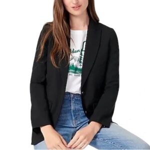 J.Crew Sommerset Blazer in Italian Stretch Wool Black size 8